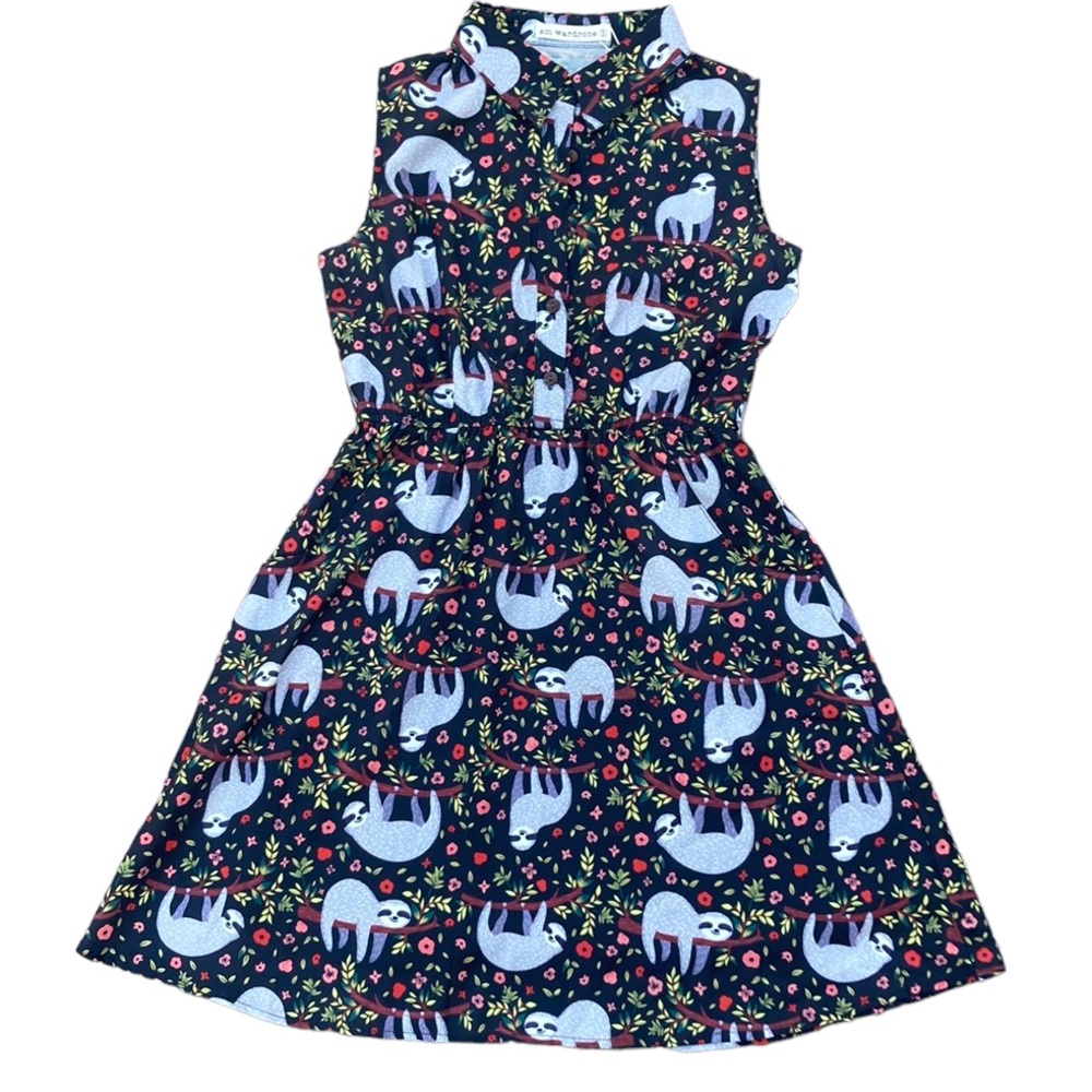 SM Wardrobe sloth print dress, size small
